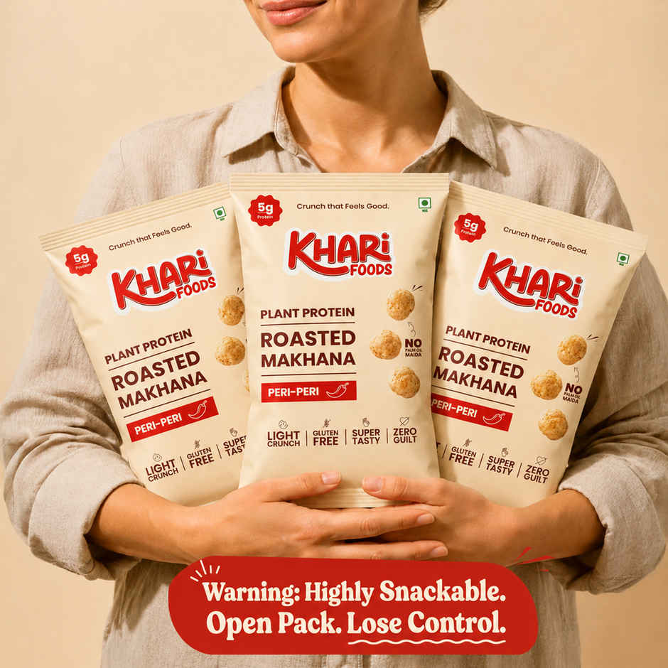 Khari Foods Roasted Peri - Peri Makhana | Protein Rich Healthy Dry Fruit Snacks