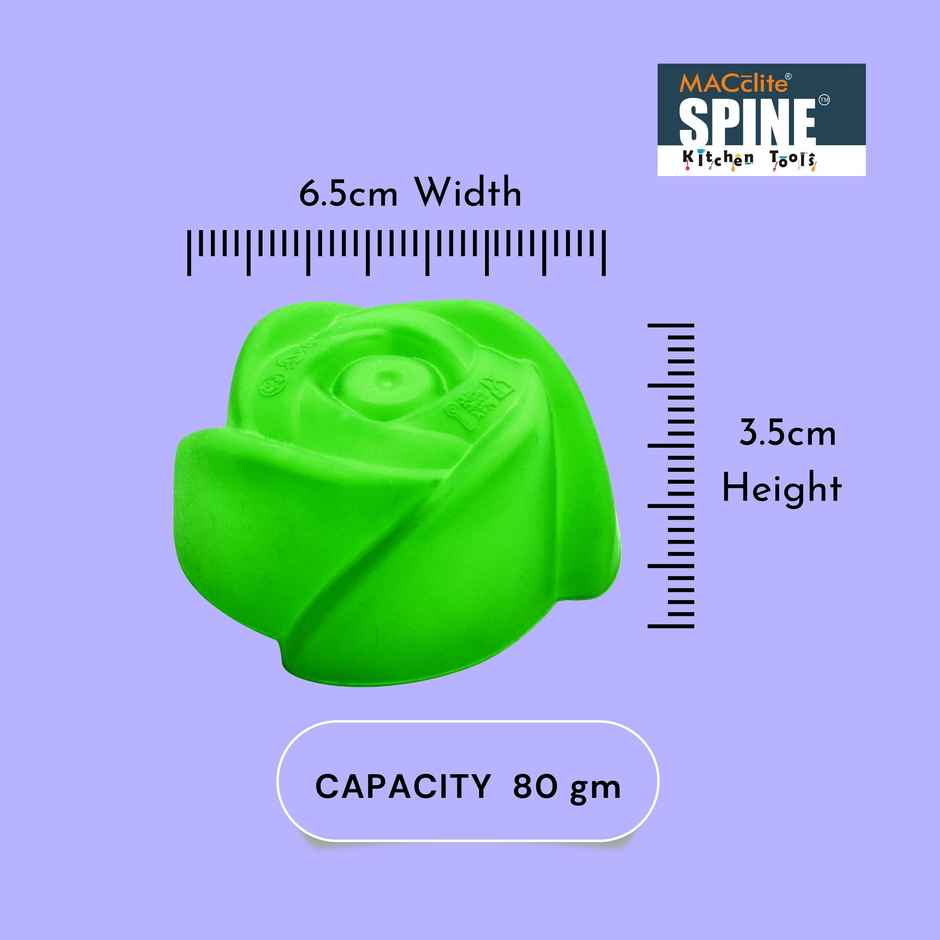 Silicone Muffin Mould Rose Set of 6 Pc