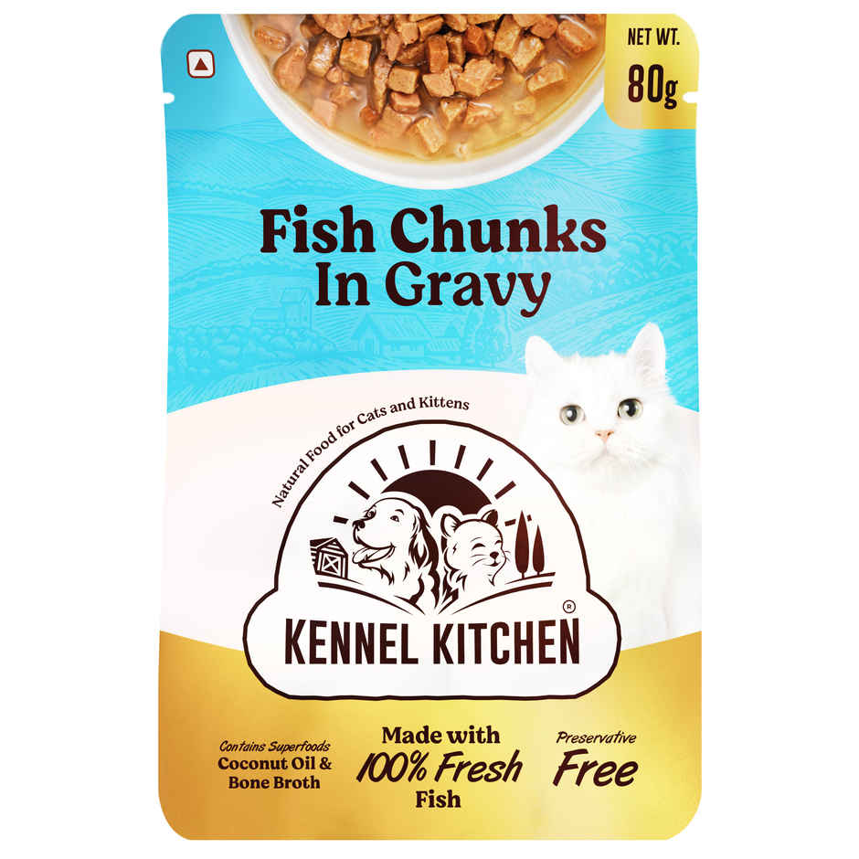 Kennel Kitchen Fish Chunks in Gravy Pack