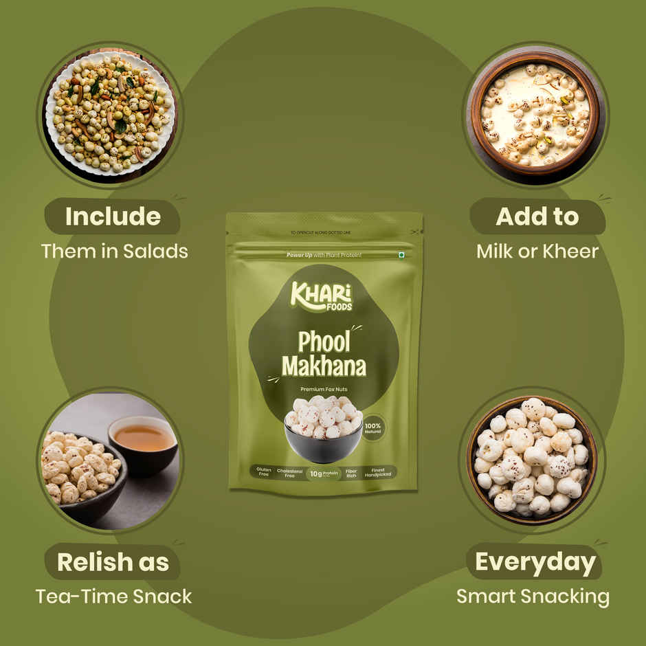 Khari Foods Phool Makhana / Fox Nuts | Premium Dry Fruits