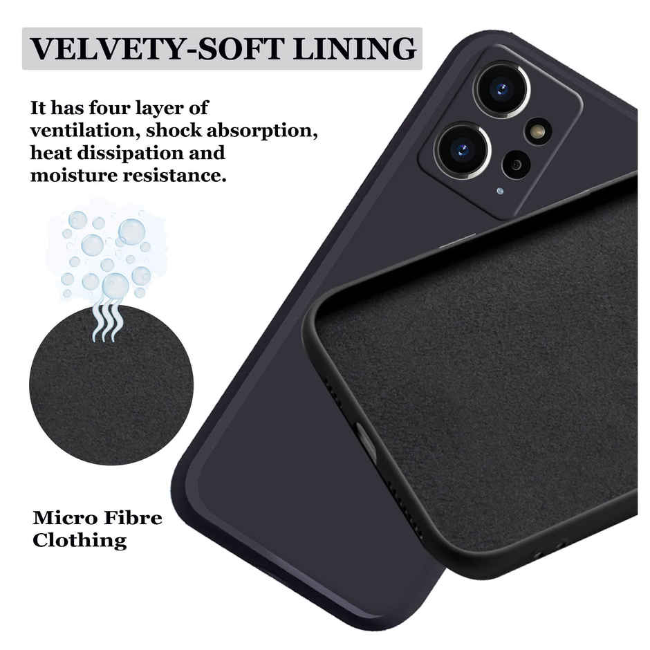 Artistque Case for Redmi Note 12 4g Back Cover - Plain Liquid Silicone