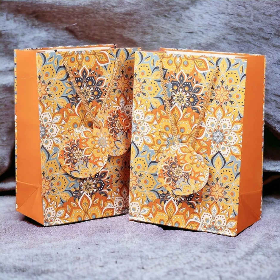 Mustard Design Printed Paper Gift Bag | Small | Archies