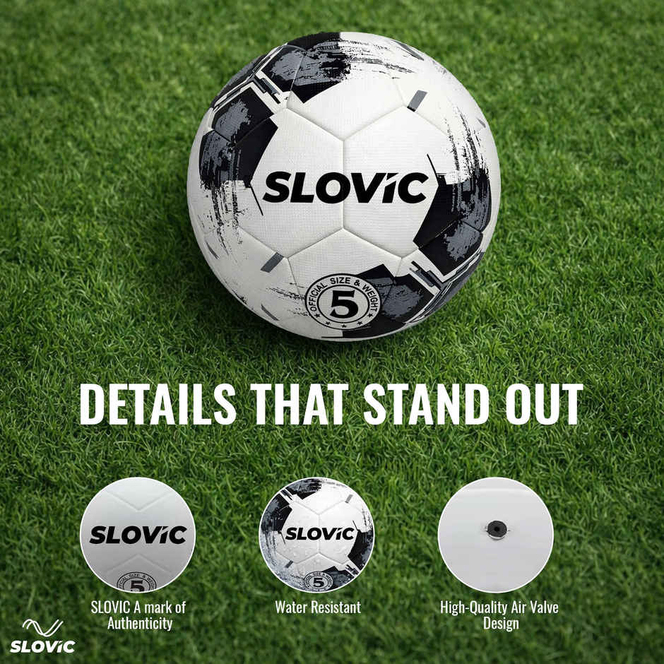 Slovic Strike Football | 32 Panel Football for Match & Practice Training in All Grounds | Size 5 | Assorted Design