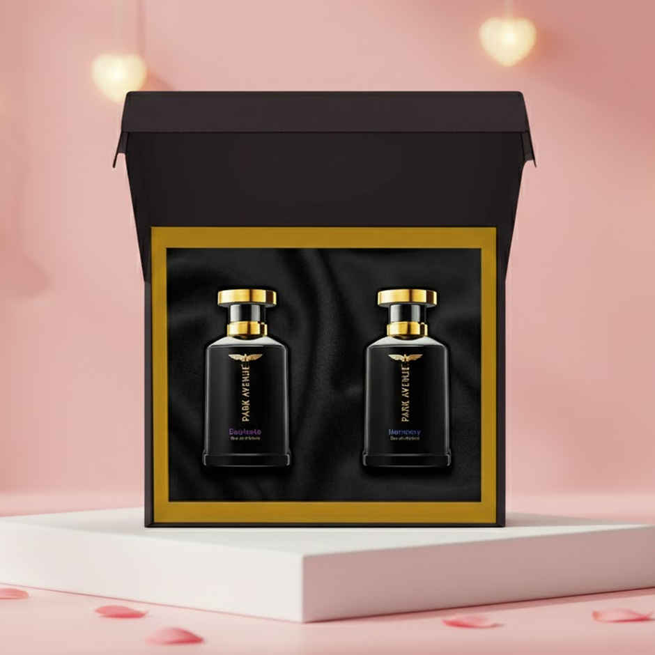 Park Avenue Euphoria And Harmony Eau De Perfume Gift Set For Men(200ml) & Fnp Magic Of Red Roses In Sleeve(1pc) Combo