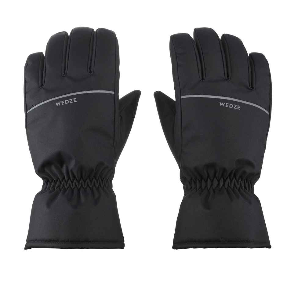 Decathlon | Wedze Unisex Polyester Winter Gloves - Black - 2XL