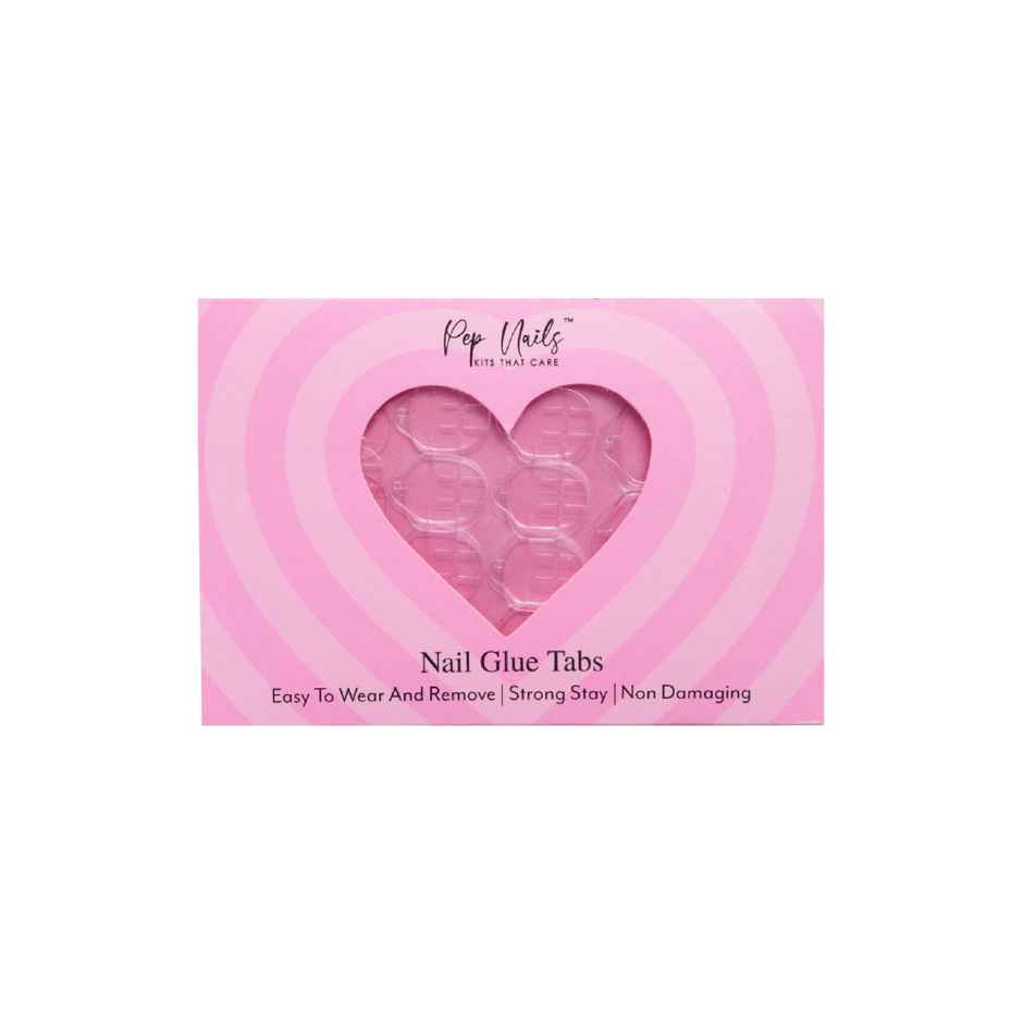 Pep Nails | Glue Tabs | Single Sheet Of 30 | Non Damaging | 1 Week Stay | Easy To Use And Remove