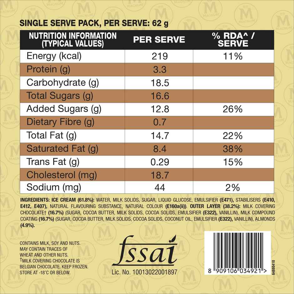 Kwality Wall's Magnum Chocolate Almond Ice Cream Stick