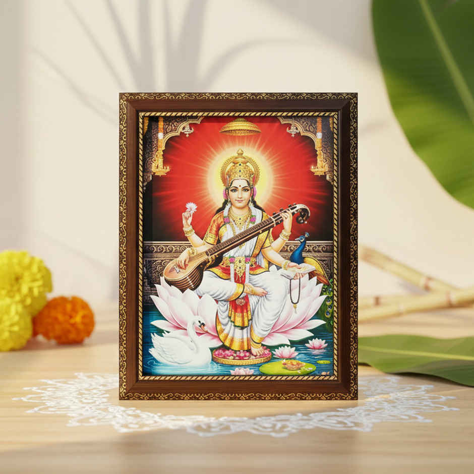 Goddess Saraswati Photo Frame | Mangal Bhawan