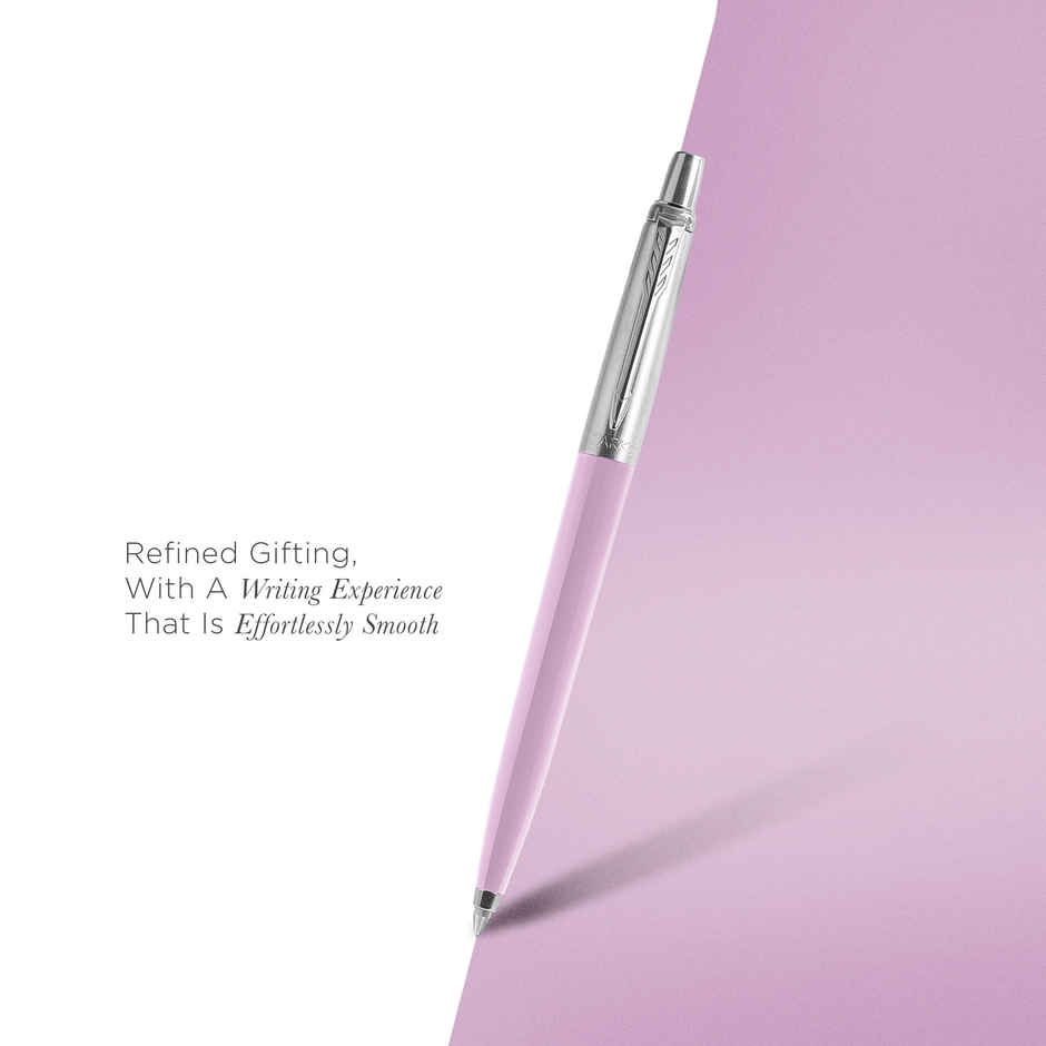 Parker Jotter Std CT BP Pink Pastel Pen with Printed Notebook