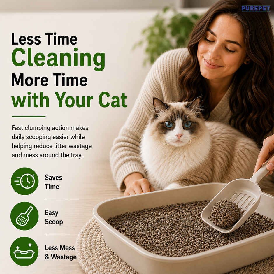 Purepet Lavender Fragrance Cat Litter for Multiple Cats Pet Litter Tray Refill