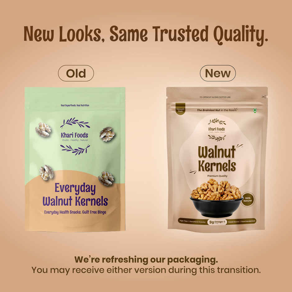 Khari Foods Premium Chile Walnut Kernels / Akhrot Giri Dry Fruits