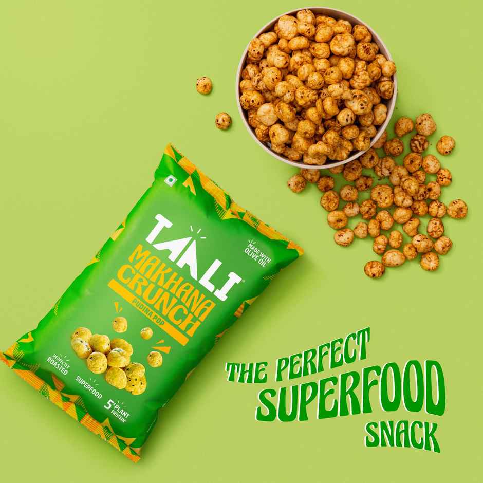 Taali Roasted Makhana - Pudina Foxnuts, Crunchy, 100% Natural, Rich in Protein