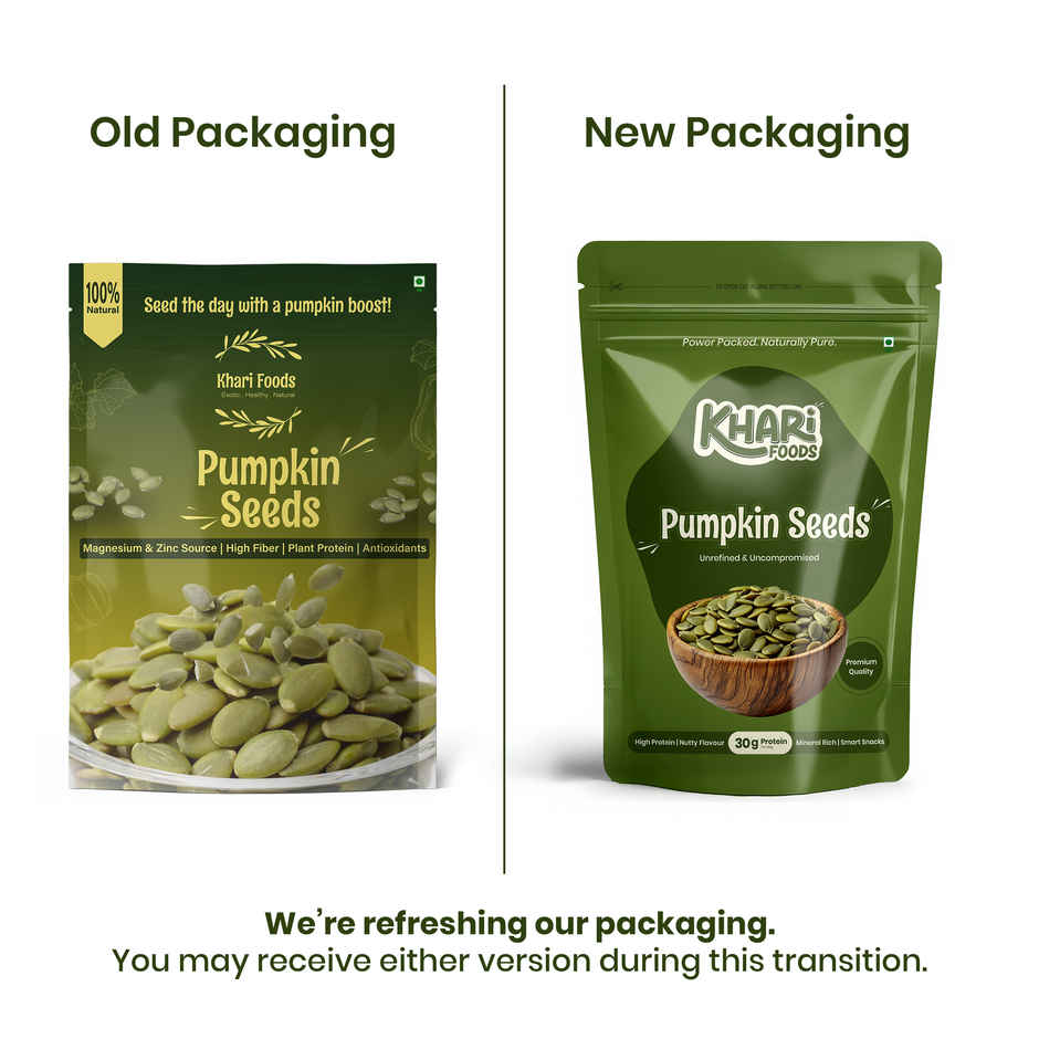 Khari Foods Premium Pumpkin Seeds | Immunity Booster, Fibre & Protein Rich | Seeds for Eating Combo 