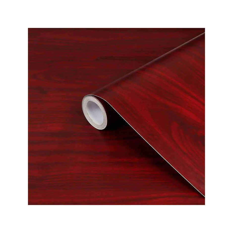 Wollzo Wooden Brown Self Adhesive Wallpaper Sticker (45 X 500 Cm Multicolor)