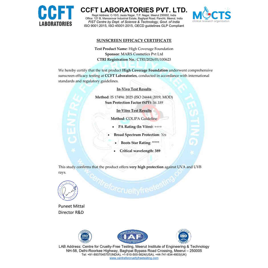 MARS Cosmetics High Coverage Liquid Foundation (Shade-07)