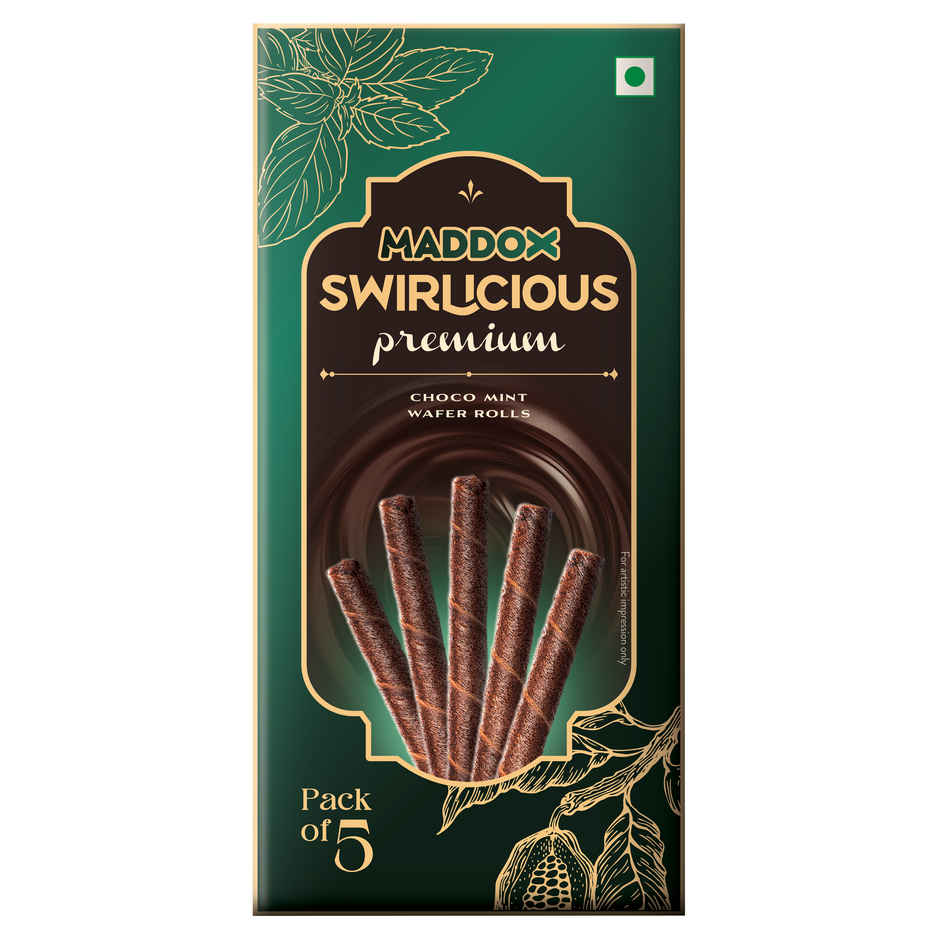 Maddox Swirlicious Premuim Mint Chocolate Wafer Roll