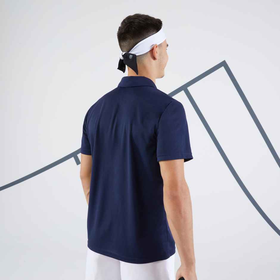 Decathlon | Artengo Men's Dry-Fit Tennis T-Shirt - Navy Blue - XL