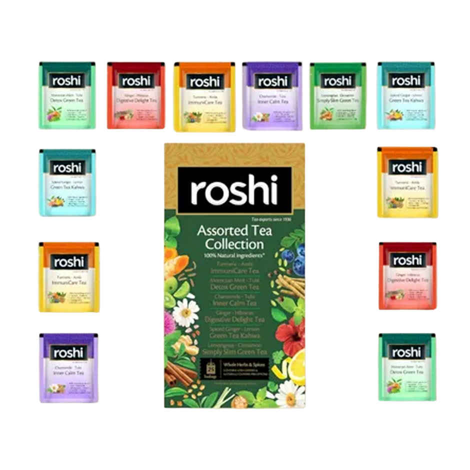 Roshi Assorted & Desi Kahwa Teabags Combo