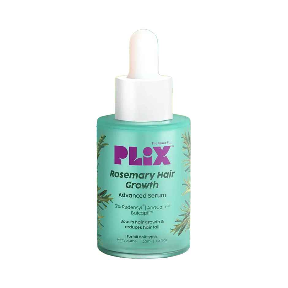 Plix Rosemary Advanced Hair Growth Serum for Hair Density & Thickness (For Men & Women)