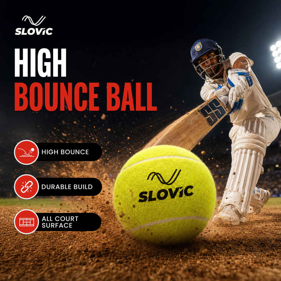Slovic Lightweight & High-Bounce Rubber Cricket Ball set of 3 | Ideal for Indoor & Outdoor Use