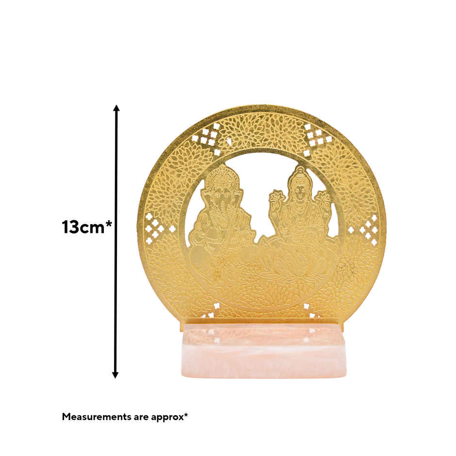 Resin Base Laxmi Ganesh Ji T-Light Candle Holder | Metal | Urbanborn