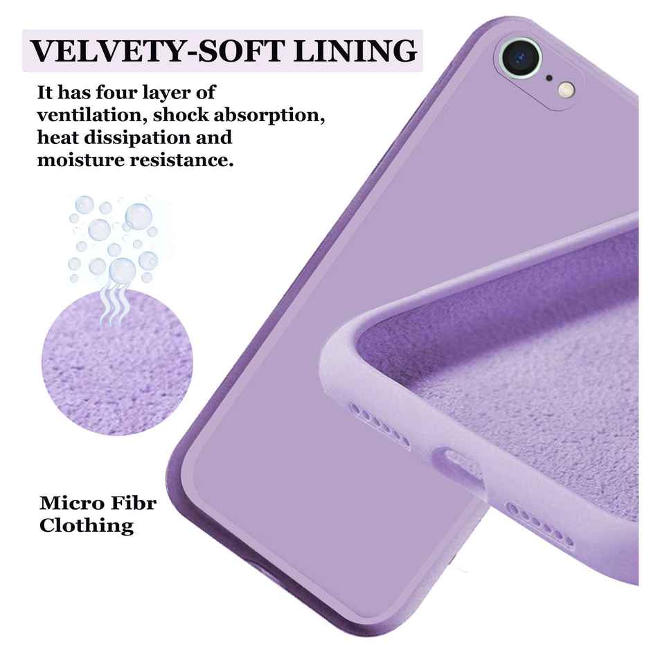 Artistque Case For Iphone 7 / Iphone Se 2020 / Iphone 8 Back Cover - Plain Liquid Silicone Cover
