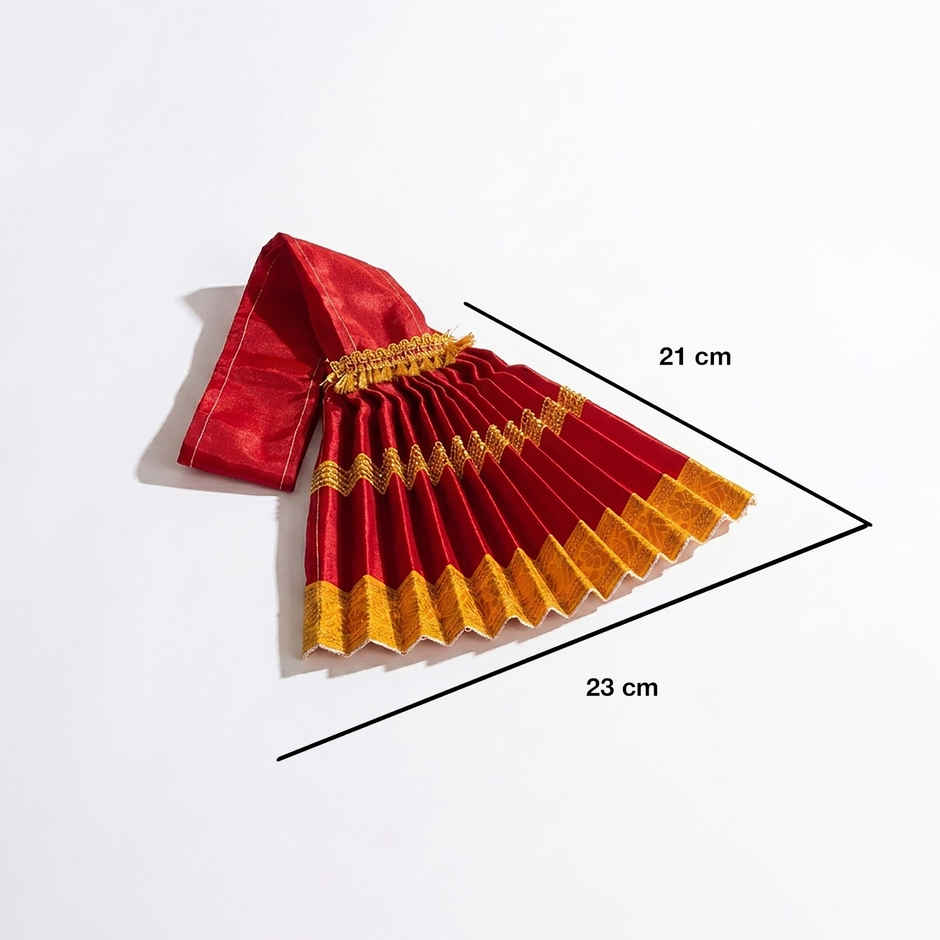 Lehenga Saree | Red | Deity Kalash Dress | Varalakshmi Pooja | Svasti