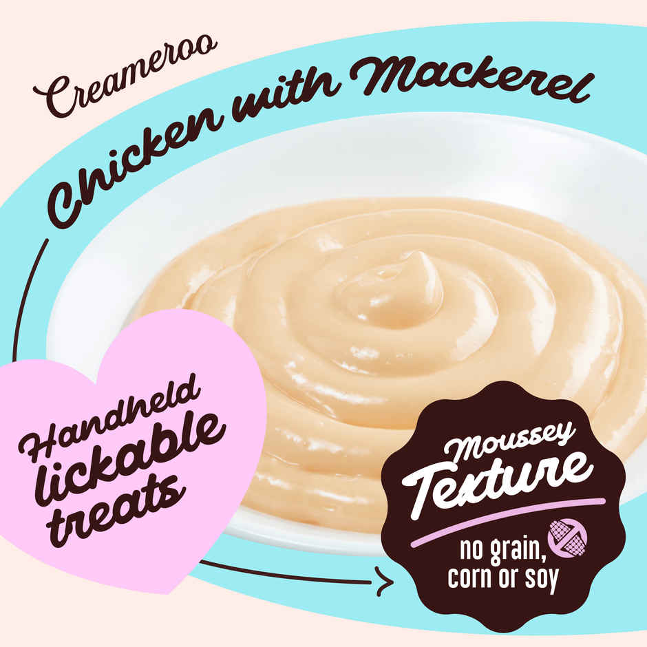 Kennel Kitchen Creameroo Cat Treats | 4 Pcs | Chicken With Mackerel Flavour