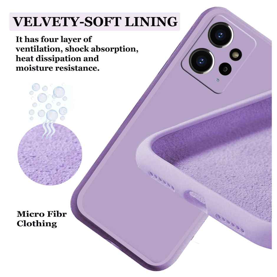 Artistque Case For Redmi Note 12 4G Back Cover - Plain Liquid Silicone Cover