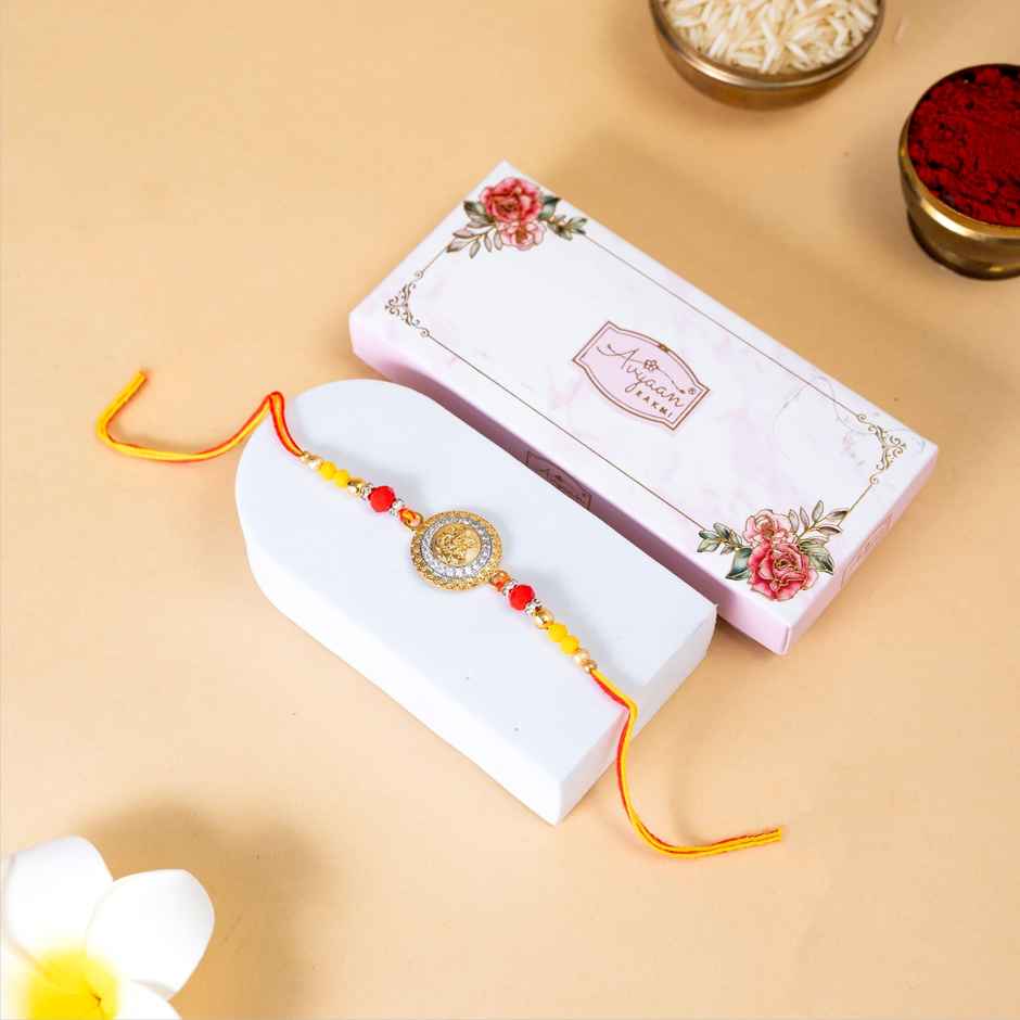 American Diamond Premium A.D. Rakhi (Avyaan Rakhi) Set of 1