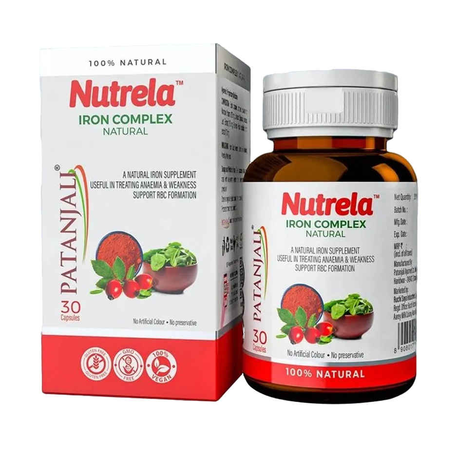 Patanjali Nutrela Iron Complex Natural Capsules