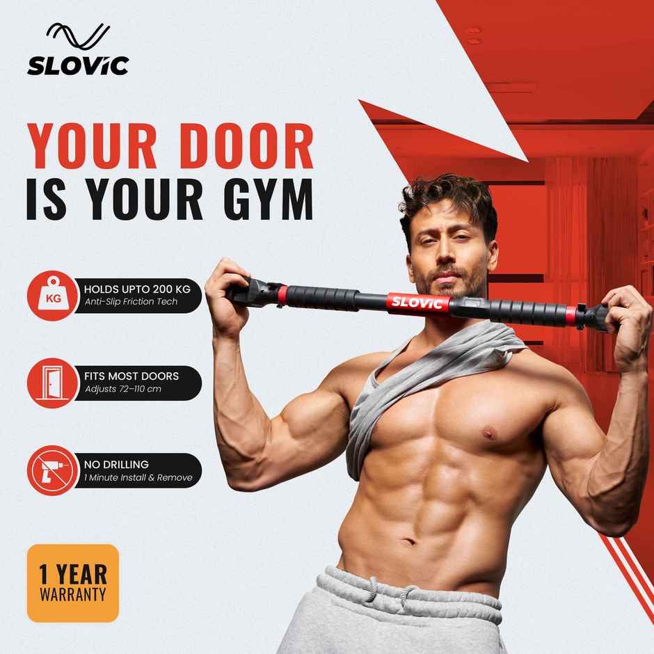 Slovic Doorway Expandable Pull Up Bar for Home Workout & Upper Body Strength