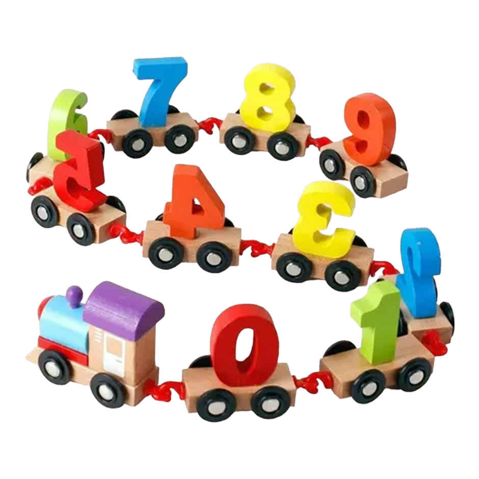 Wembley Wooden Puzzle Train Toys For Kids Set | Number For Kids Learning Educational Toys For 2 Yrs
