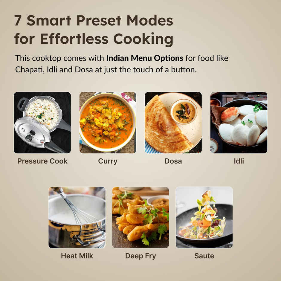 Prestige Pic 15.0 Plus 1900-Watt Induction Cooktop| Indian Menu Option| Automatic Voltage Regulator