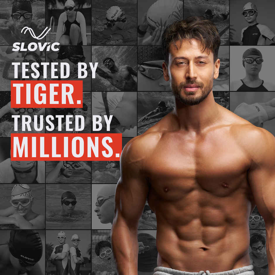 Slovic UV-Protected Unisex Swimming Goggles with Adjustable Straps - Wide Fit