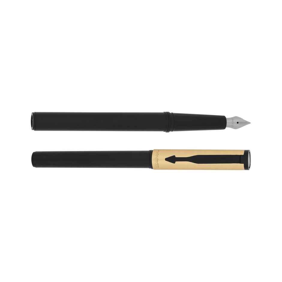 Parker Beta Premium Fountain Pen | Gold Cap | Blue Ink Gift Set