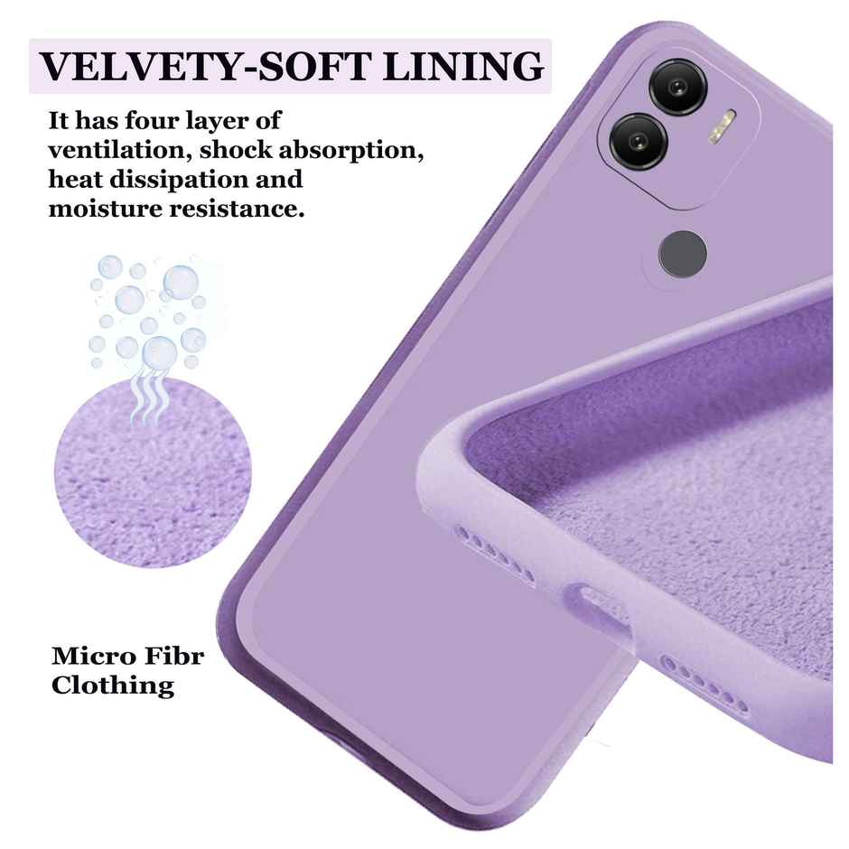 Artistque Case For Poco C51 Back Cover - Plain Liquid Silicone Cover