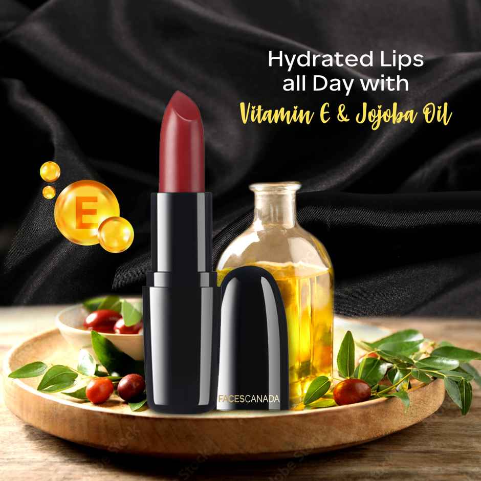 Faces Canada Weightless Creme Finish Lipstick - Wine Drop | Lightweight and Long Lasting