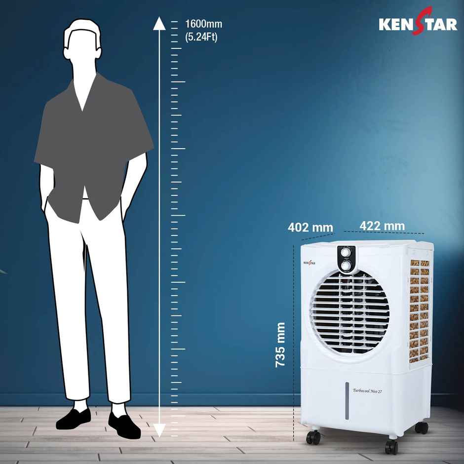 Kenstar Turbocool Neo 27 Blue Honeycomb Desert Cooler