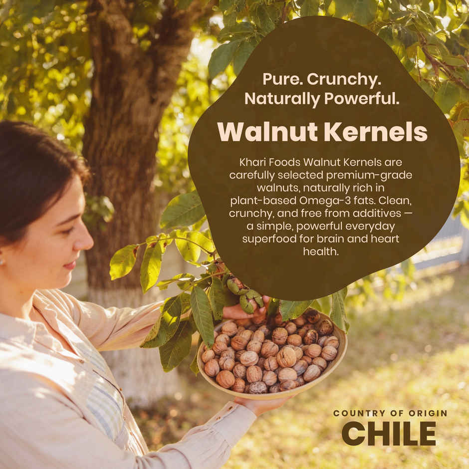 Khari Foods Premium Chile Walnut Kernels / Akhrot Giri Dry Fruits