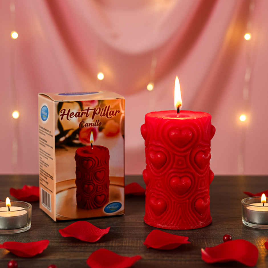 Scented 3D Heart Shaped Pillar Candle | Prosperro Lumo