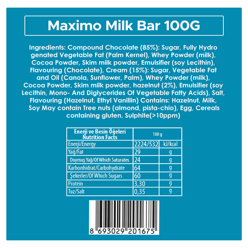 Elvan Maximo Milk chocolate Bar