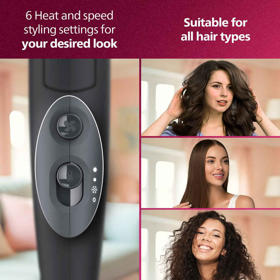 Philips India's No.1 Hair Styling Brand - Foldable Hair Dryer 2100W | BHD356/10