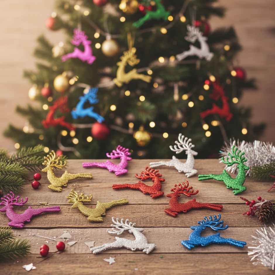 Christmas Hanging Reindeer | Multicolor | Tree Decoration | Eye-Catching Decor | Picfest