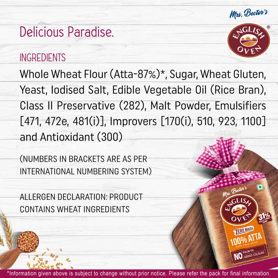 English Oven Zero Maida Atta Bread | High Fibre