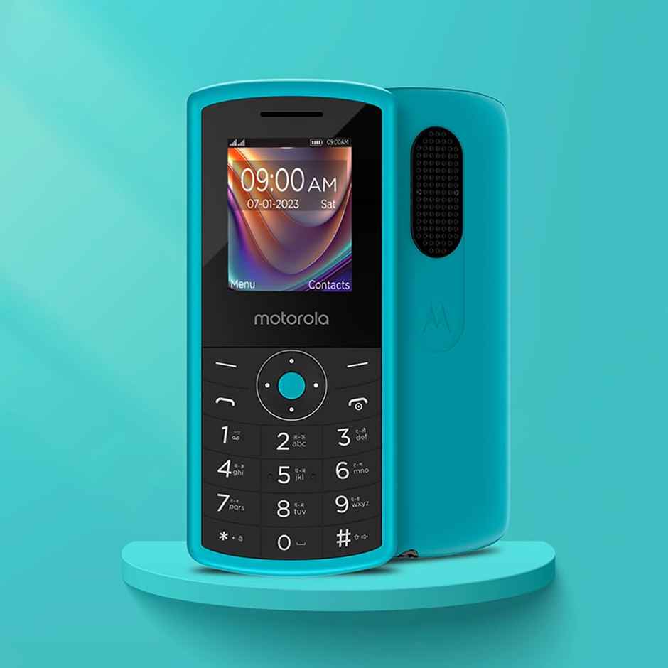 Motorola A10V Dual Sim Keypad Phone | 1.8 Inch Display| Wireless Fm |Auto Call Recording |Teal Blue