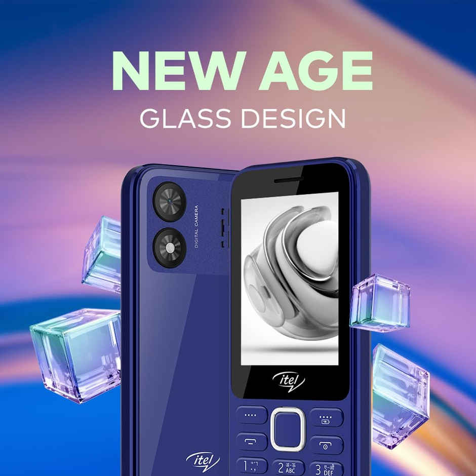 itel It5330 Keypad Mobile | 2.8" Display | 1900 mAh Battery | Glass Back Design | Blue