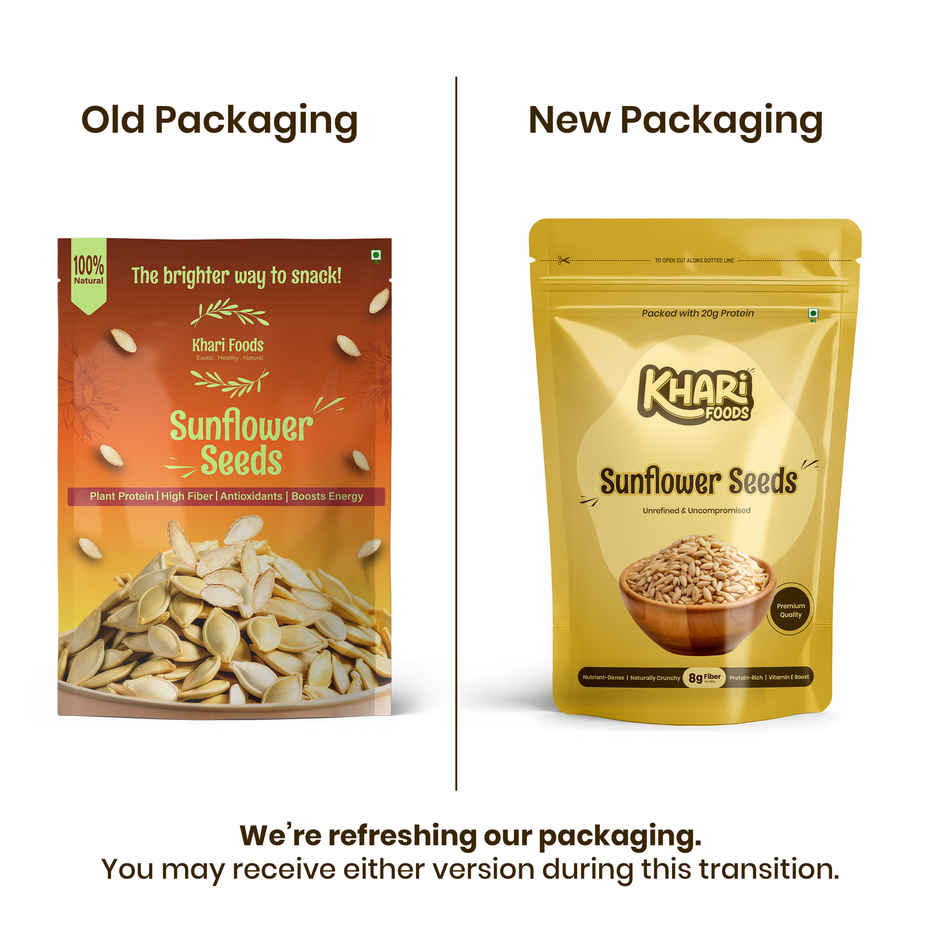 Khari Foods Premium Sunflower Seeds | Fibre Rich | Seeds for Eating