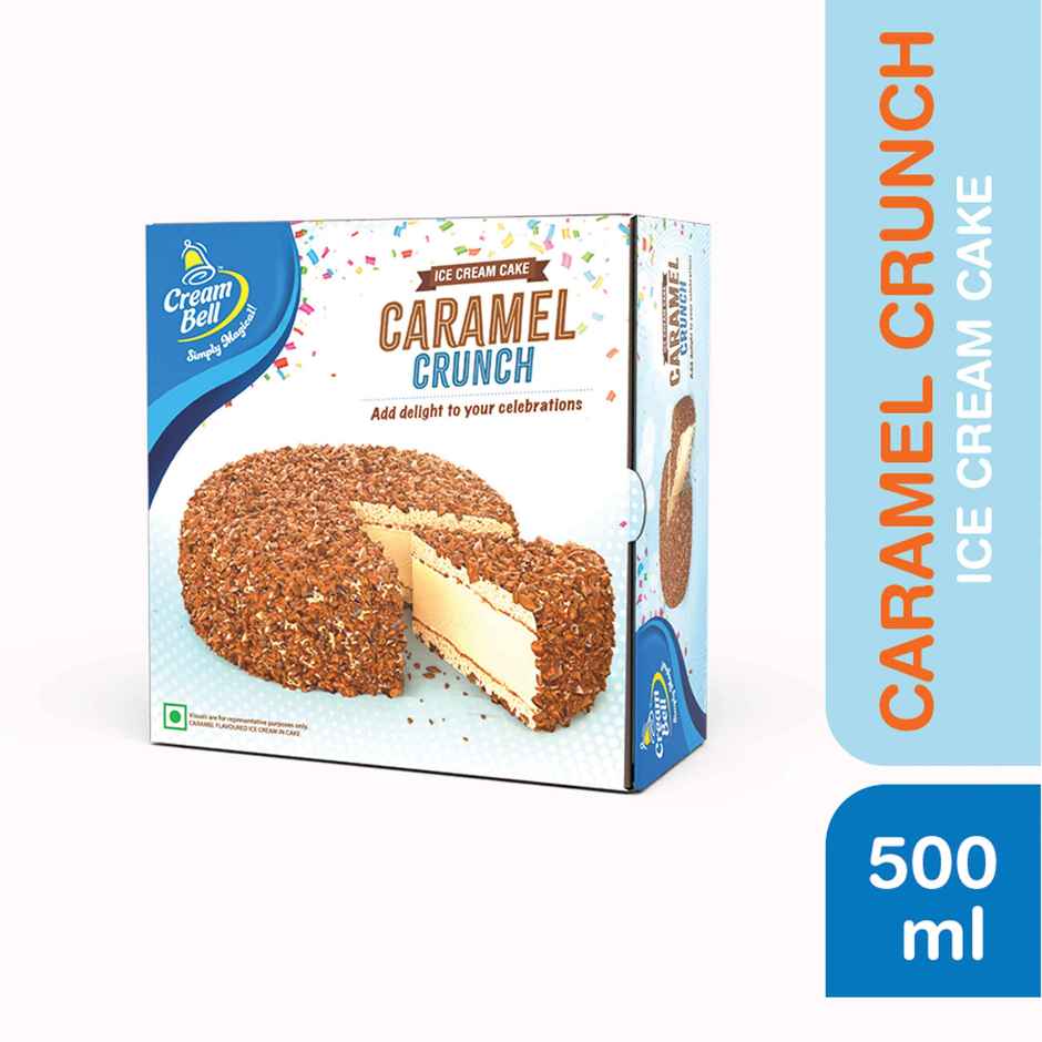 Cream Bell Caramel Crunch Ice Cream Cake | Soft & Premium