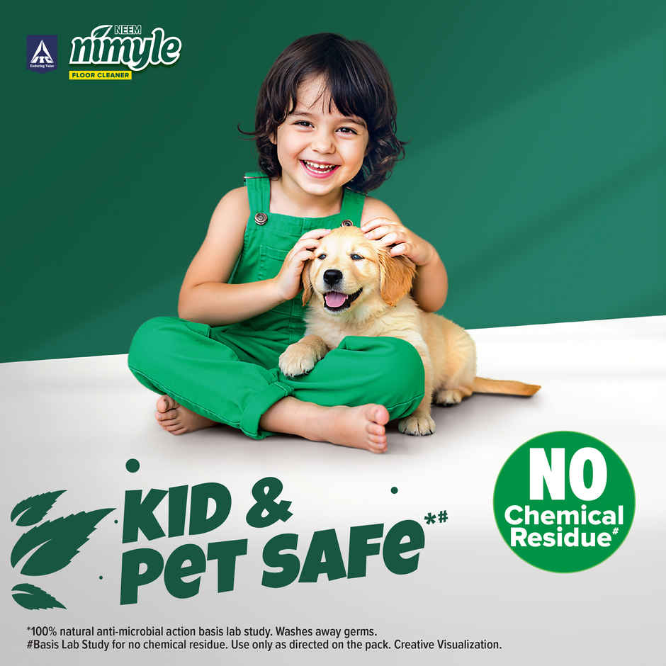 Nimyle Neem Kid & Pet Safe Lemongrass Floor Cleaner for 99.9% Anti-Bacterial Protection